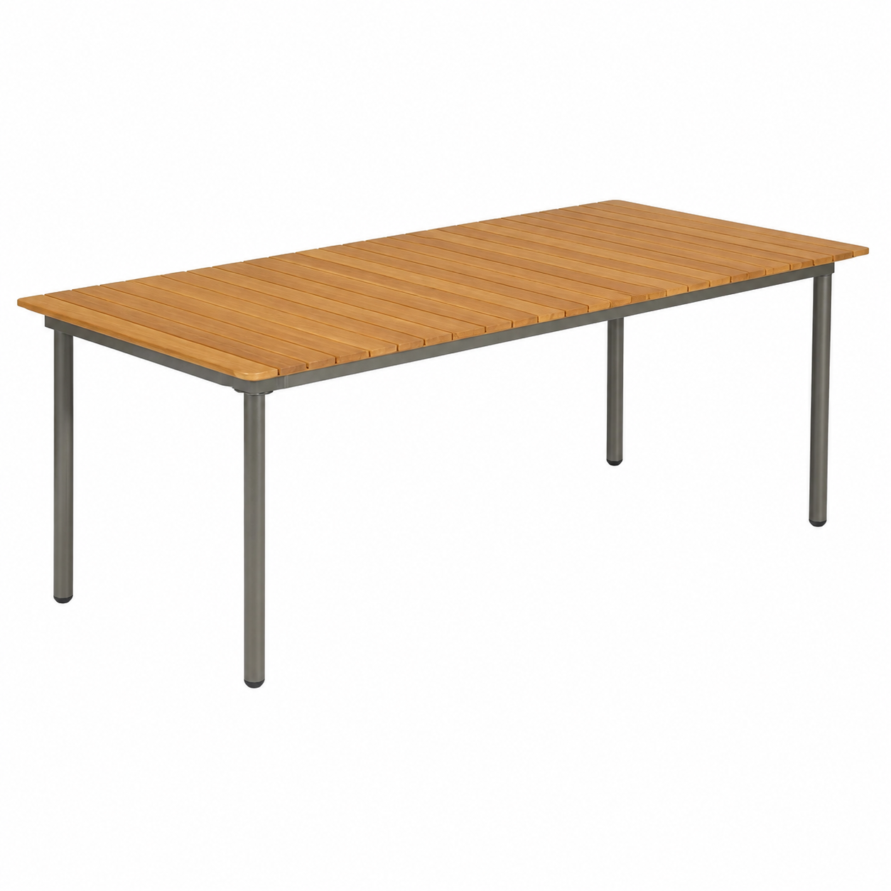 Grande table de jardin en acacia et acier
