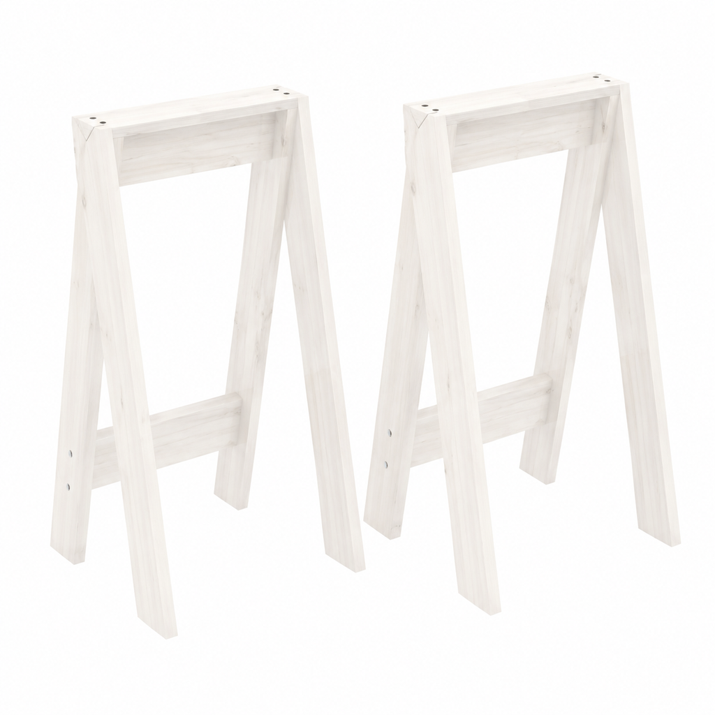 Chaises Hautes Lot de 2 en Bois de Pin Blanc