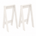 Chaises Hautes Lot de 2 en Bois de Pin Blanc