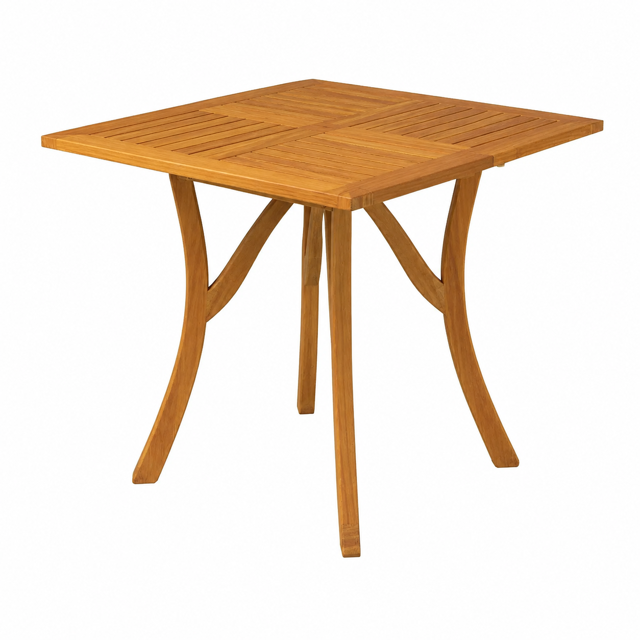 Table carrée d'extérieur en bois d'acacia