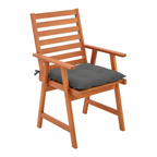 Lot de 3 chaises de jardin avec coussins