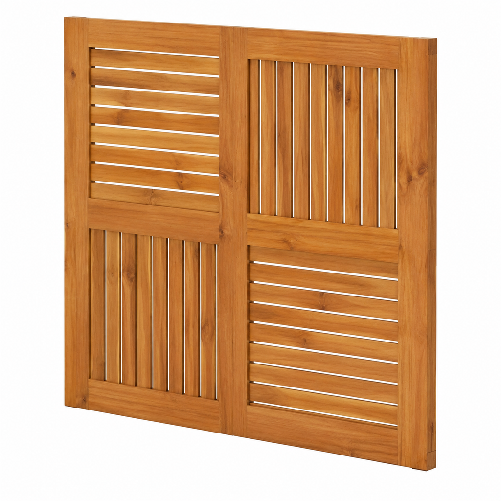 Table carrée d'extérieur en bois d'acacia