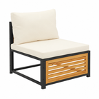 Ensemble de meubles de jardin en bois d'acacia avec coussins