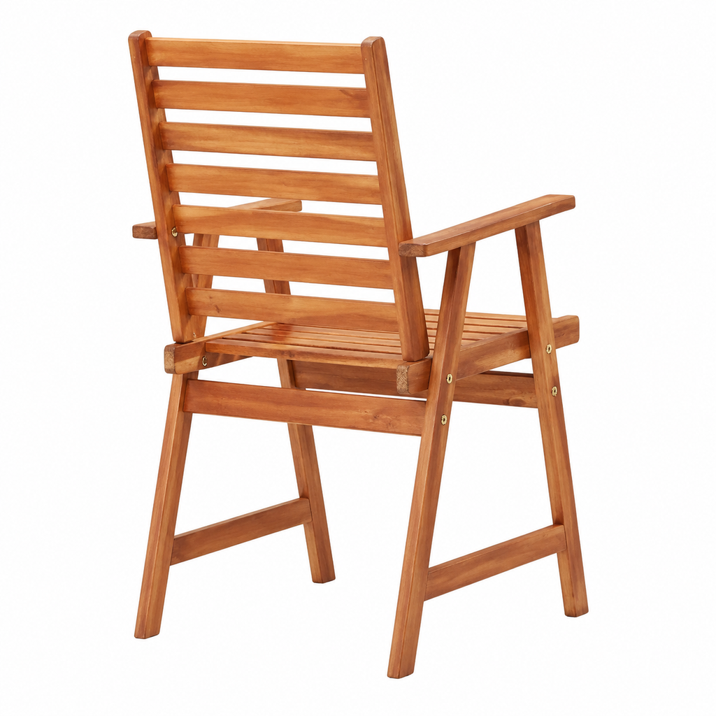 Lot de 3 chaises de jardin avec coussins