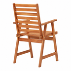 Lot de 3 chaises de jardin avec coussins