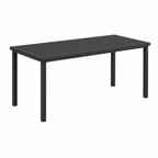 Ensemble de meubles d'extérieur 5 pièces avec coussins noirs