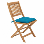 Ensemble de 4 chaises de jardin pliantes avec coussins en bois d'acacia