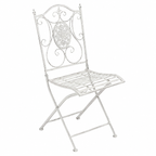 Chaises de jardin en métal blanc antique, lot de 2