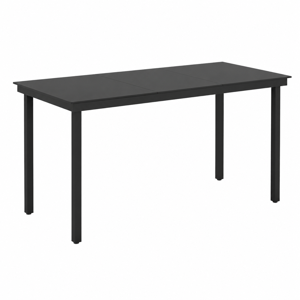 Set de salle à manger extérieur 5 pièces noir
