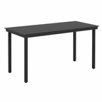 Set de salle à manger extérieur 5 pièces noir